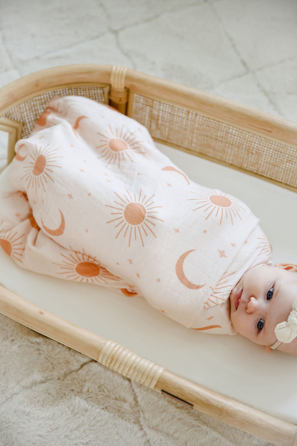 Cotton & Bamboo Swaddle - Soleil