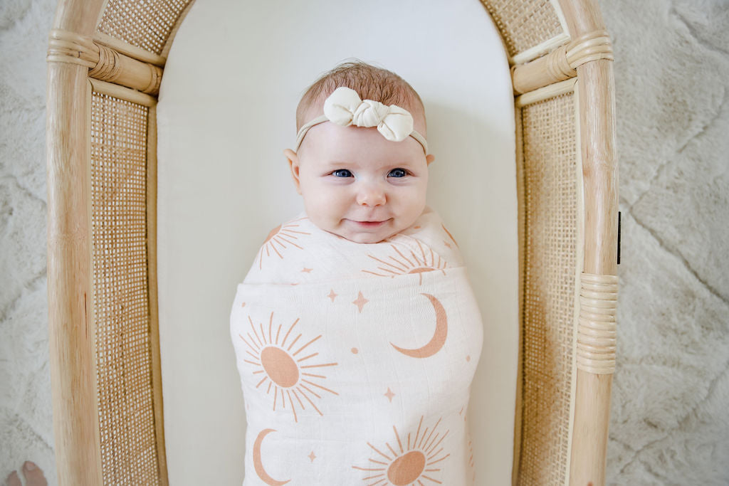 Cotton & Bamboo Swaddle - Soleil