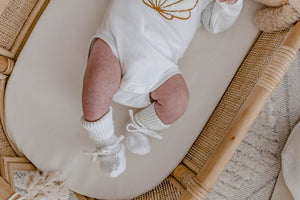 Newborn Booties - White