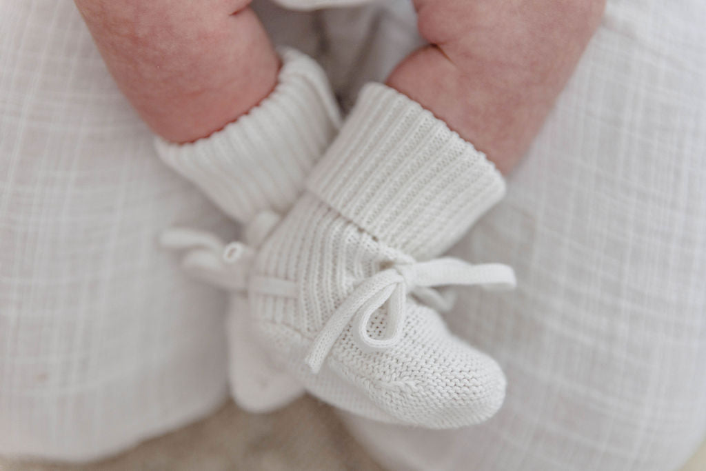 Newborn Booties - White