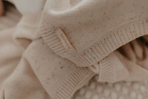 Original Sprinkle Knit Baby Blanket - Oat
