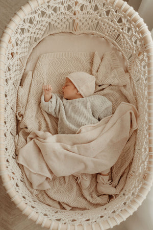 Original Sprinkle Knit Baby Blanket - Oat