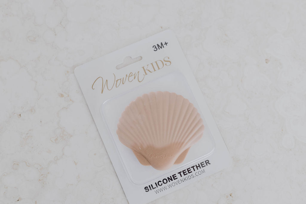 Silicone Teether - Clay Seashell