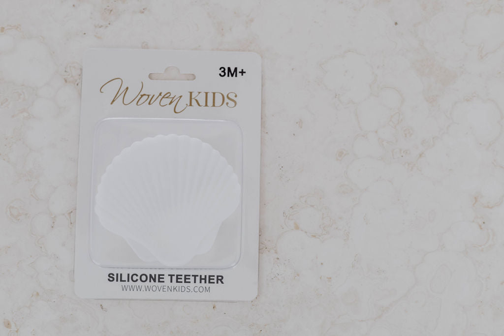 Silicone Teether - Milk Seashell